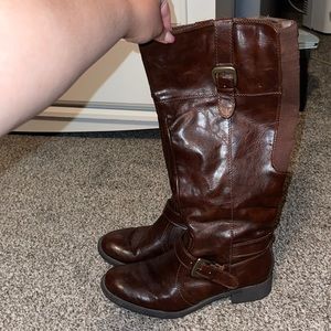 Tall brown boots